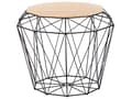 Miniatyrbilde 1 av 6: Sidebord Lyst tre Svart Metall Avtakbar topp Geometrisk form Innredning Stue Soverom Moderne Industriell Glamour