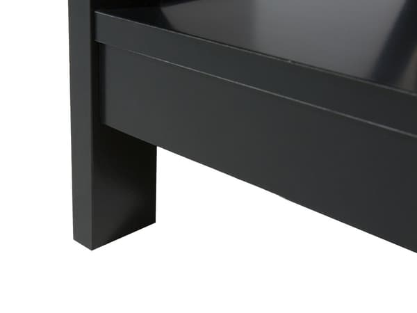 Sidebord Sort 2-lags Oppbevaringshyller Minimalistisk Skandinavisk