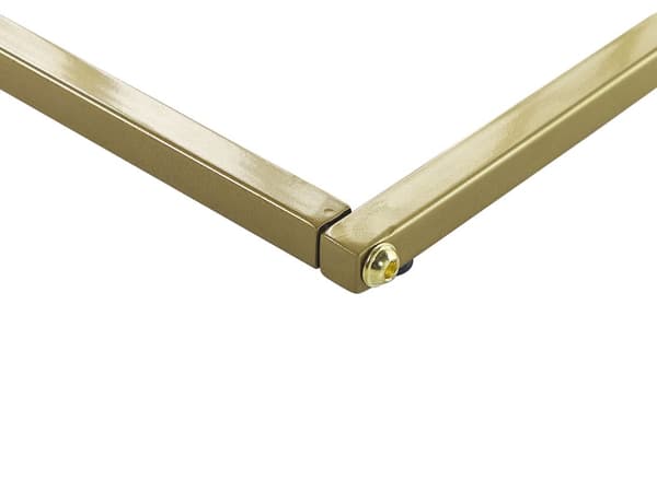 Sidebord Hvit med gullfarget MDF-jern 30 x 30 cm Metallben Firkantet bordplate Moderne Glam Stue