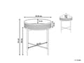 Miniatyrbilde 3 av 10: Sidebord Svart Lyst tre Metall Rotting ø 36 cm Dekorativ fletting Avtakbar topp Serveringsbrett Sammenleggbart Småbord