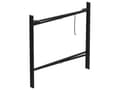 Miniatyrbilde 6 av 10: Sidebord Svart Lyst tre Metall Rotting ø 36 cm Dekorativ fletting Avtakbar topp Serveringsbrett Sammenleggbart Småbord