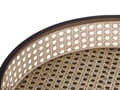 Miniatyrbilde 8 av 10: Sidebord Svart Lyst tre Metall Rotting ø 36 cm Dekorativ fletting Avtakbar topp Serveringsbrett Sammenleggbart Småbord