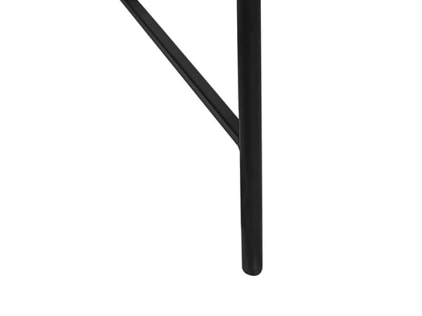 Sidebord Svart Lyst tre Metall Rotting ø 36 cm Dekorativ fletting Avtakbar topp Serveringsbrett Sammenleggbart Småbord