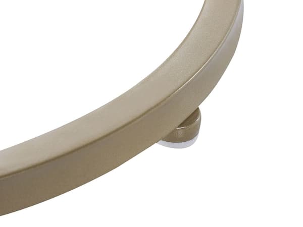 Sidebord Gull 40 cm Jernramme Glass rundplate glamour stue soverom Stuebord