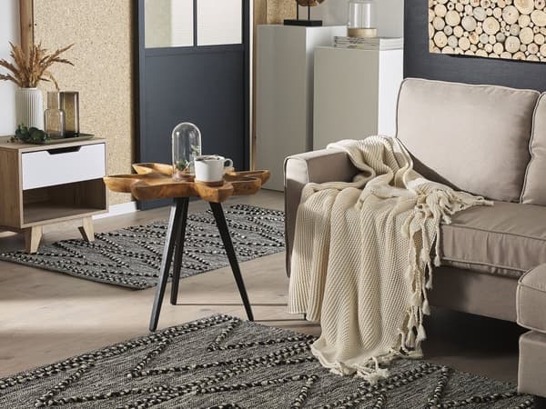 Sidebord lyst tre teaktre unik rustikk