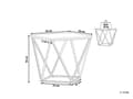 Miniatyrbilde 3 av 8: Sidebord Beige bordplate Gull metallramme 50 x 50 cm Firkantet Marmoreffekt Glam