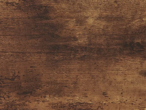 Stuebord Mørkt tre 50 cm MDF Metallben Industriell Rund Stuehylle