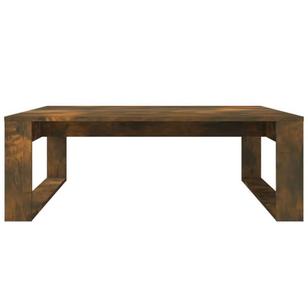 vidaXL sofabord 100x100x35 cm konstrueret træ røget egetræsfarve