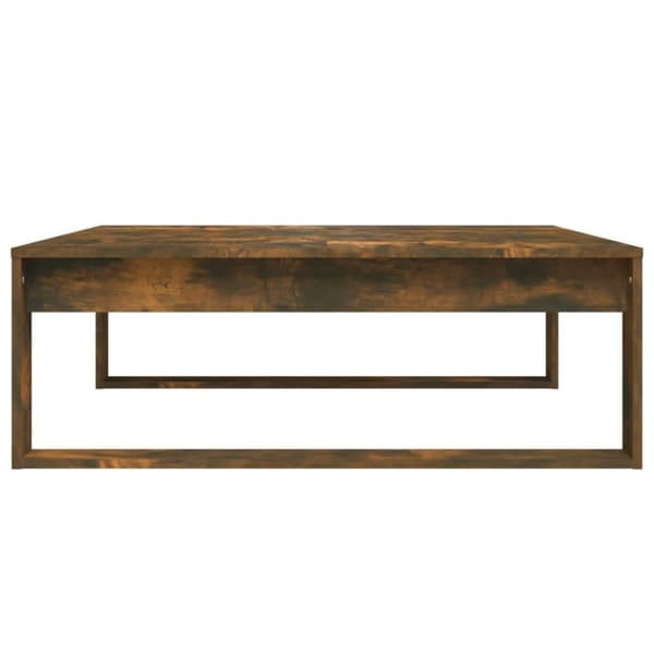 vidaXL sofabord 100x100x35 cm konstrueret træ røget egetræsfarve