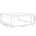 Miniatyrbillede 7 af 8: vidaXL sofabord 100x100x35 cm konstrueret træ røget egetræsfarve