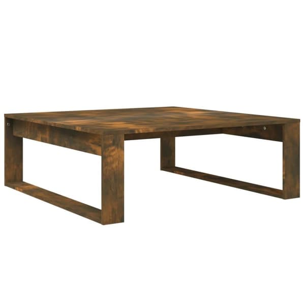 vidaXL sofabord 100x100x35 cm konstrueret træ røget egetræsfarve