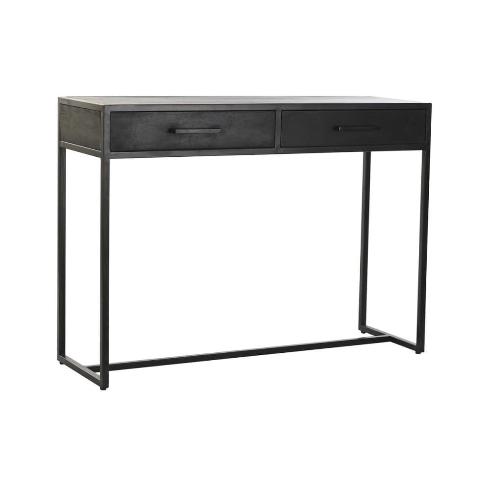 Konsol DKD Home Decor Svart Metall Mangoträ (110 x 35 x 80 cm)