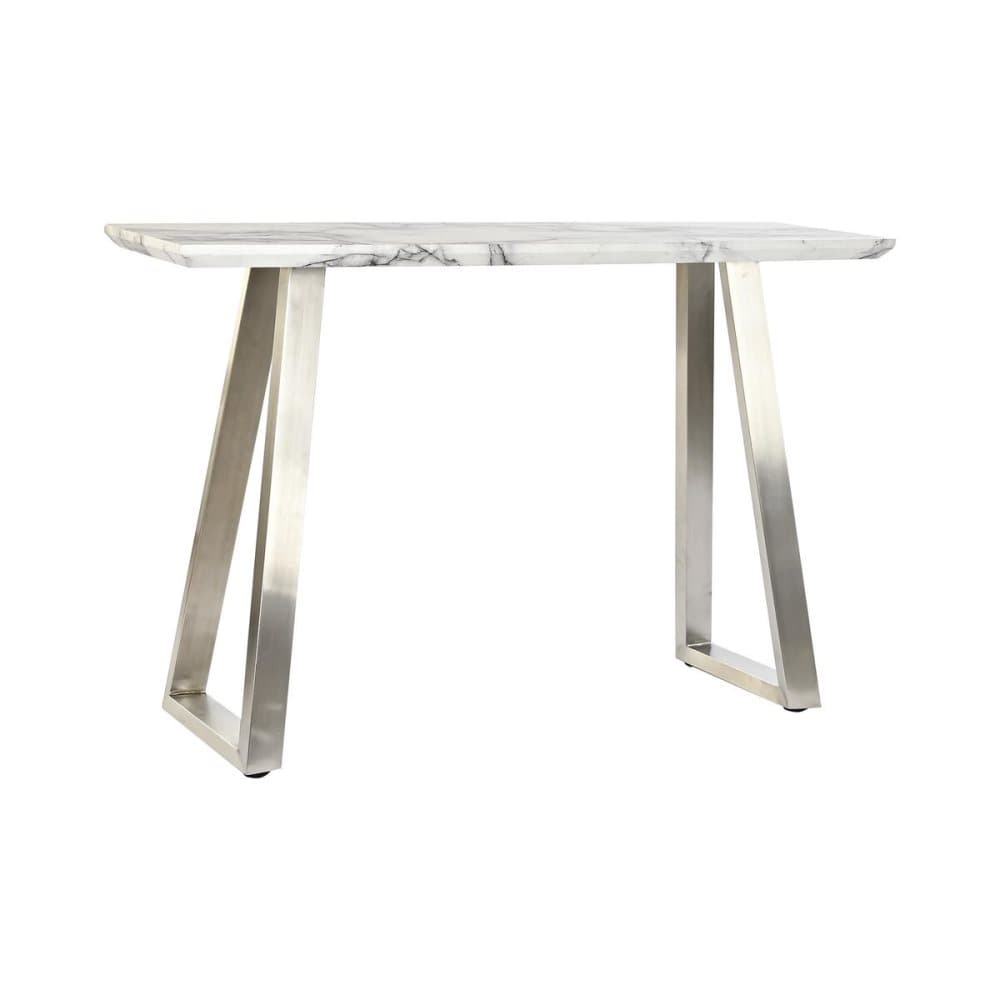 Konsol DKD Home Decor Silvrig MDF Stål Vit Modern (120 x 40 x 76 cm)