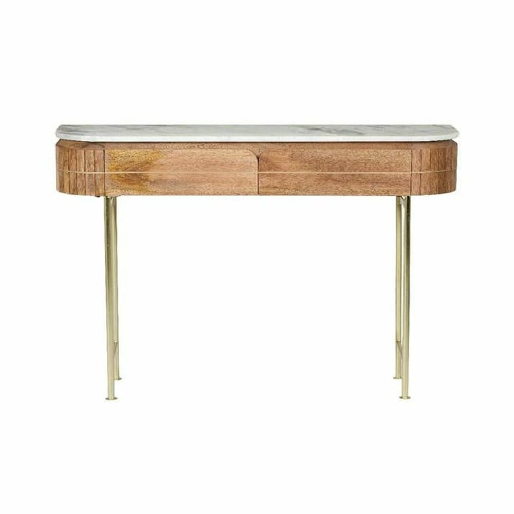 Konsol DKD Home Decor Marmor Mangoträ (110 x 30 x 76 cm)