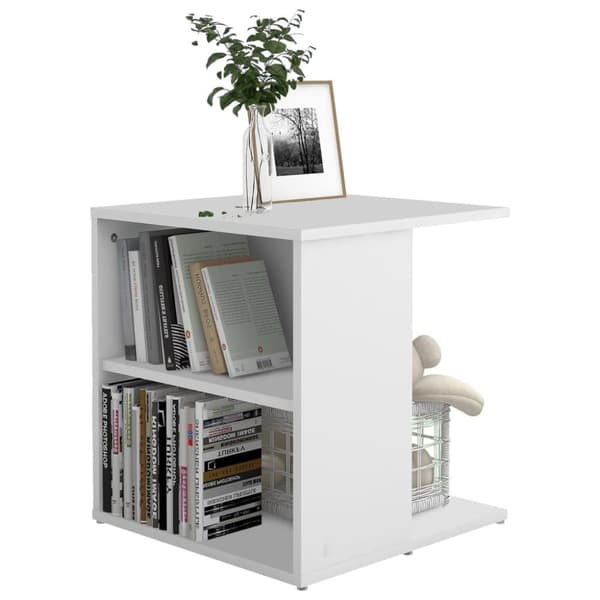vidaXL sidebord 45x45x48 cm konstrueret træ hvid