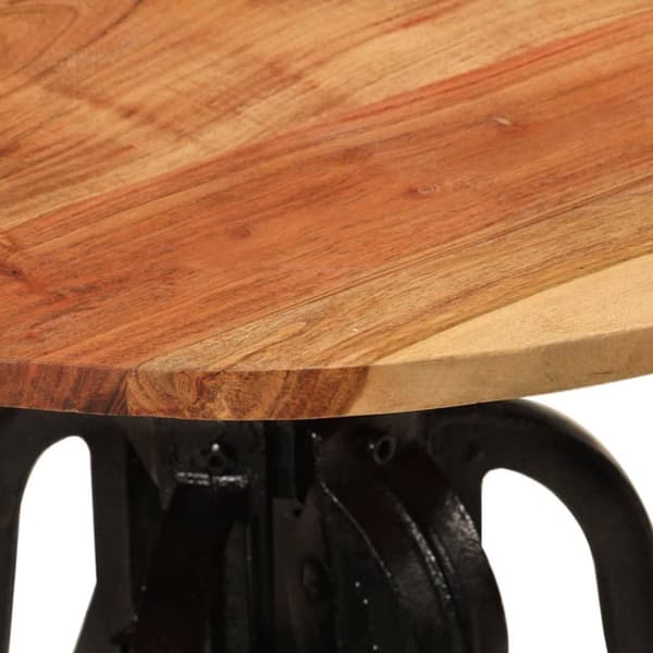 vidaXL Sidebord 60x(42-62) cm heltre akasie og støpejern