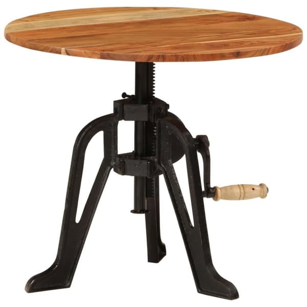 vidaXL Sidebord 60x(42-62) cm heltre akasie og støpejern