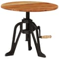 Miniatyrbilde 6 av 10: vidaXL Sidebord 60x(42-62) cm heltre akasie og støpejern