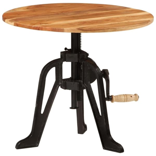 vidaXL Sidebord 60x(42-62) cm heltre akasie og støpejern