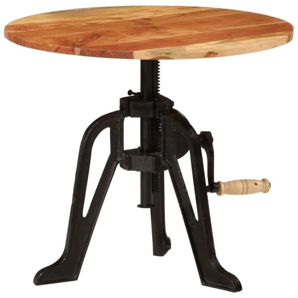 vidaXL Sidebord 60x(42-62) cm heltre akasie og støpejern