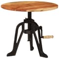 Miniatyrbilde 8 av 10: vidaXL Sidebord 60x(42-62) cm heltre akasie og støpejern