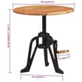Miniatyrbilde 10 av 10: vidaXL Sidebord 60x(42-62) cm heltre akasie og støpejern