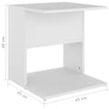 Miniatyrbilde 6 av 8: vidaXL Sidebord hvit 45x45x48 cm konstruert tre