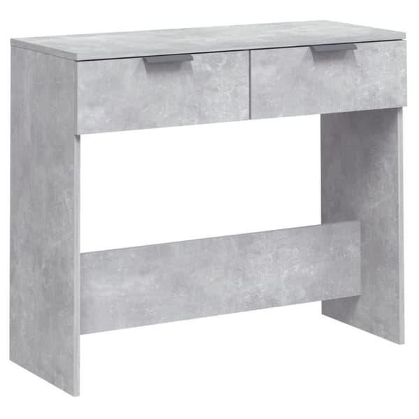 vidaXL Konsolipöytä betoninharmaa 90x36x75 cm tekninen puu