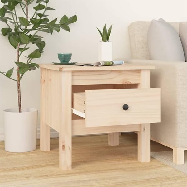 vidaXL sidebord 40x40x39 cm massivt fyrretræ