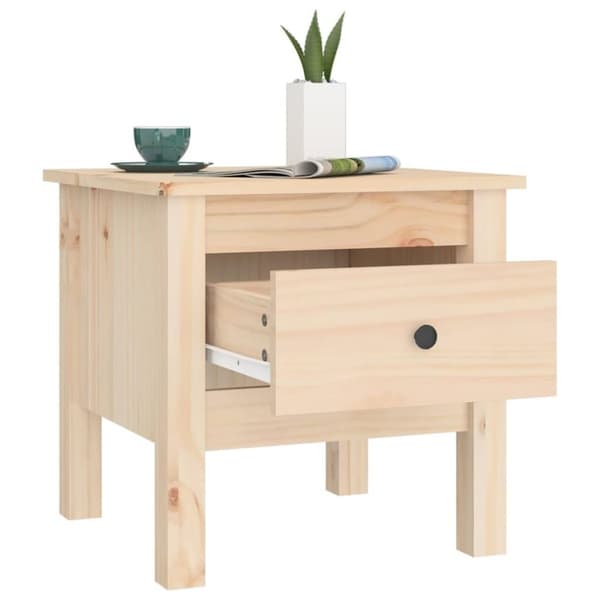 vidaXL sidebord 40x40x39 cm massivt fyrretræ