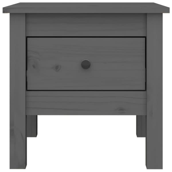 vidaXL Sivupöytä harmaa 40x40x39 cm täysi mänty