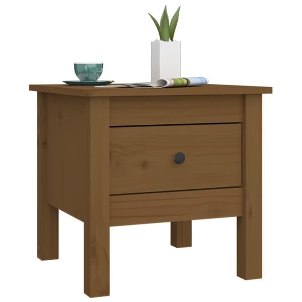 vidaXL Sivupöydät 2 kpl hunajanruskea 40x40x39 cm täysi mänty