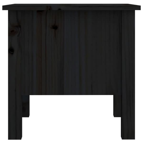vidaXL sidebord 40x40x39 cm massivt fyrretræ sort