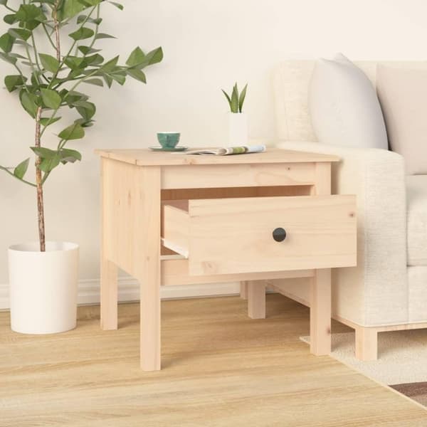 vidaXL sideborde 2 stk. 50x50x49 cm massivt fyrretræ
