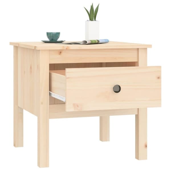 vidaXL sideborde 2 stk. 50x50x49 cm massivt fyrretræ