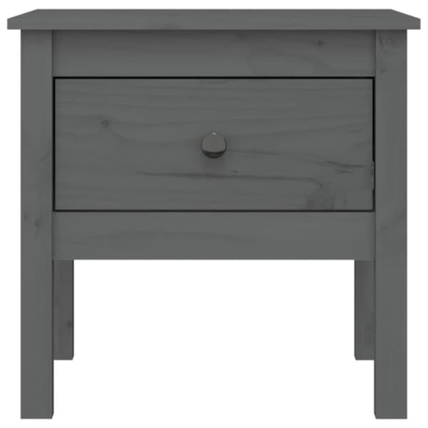 vidaXL sidebord 50x50x49 cm massivt fyrretræ grå