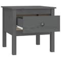 Miniatyrbillede 7 af 11: vidaXL sidebord 50x50x49 cm massivt fyrretræ grå
