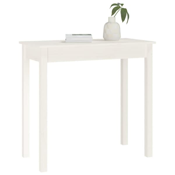 vidaXL Konsolipöytä valkoinen 80x40x75 cm täysi mänty