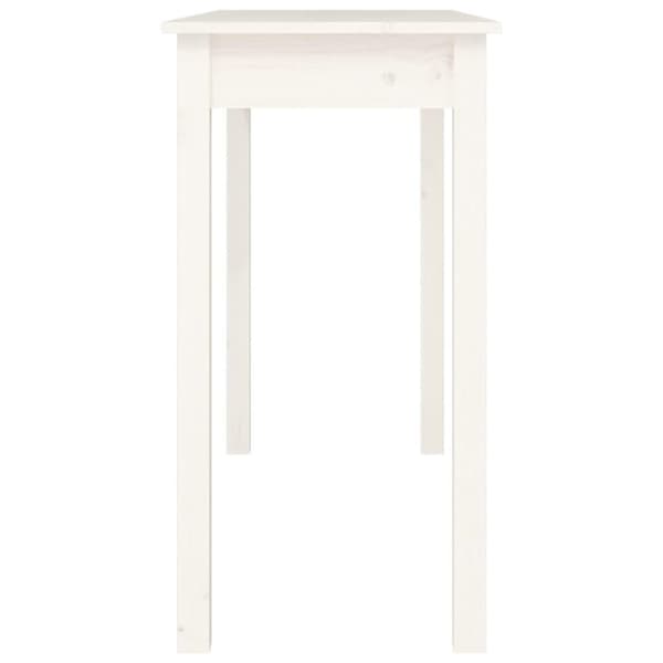 vidaXL konsolbord 110x40x75 cm massivt fyrretræ hvid