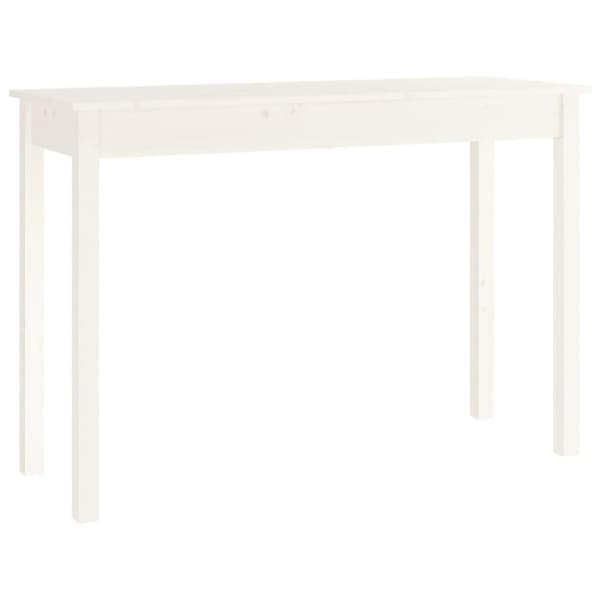 vidaXL konsolbord 110x40x75 cm massivt fyrretræ hvid