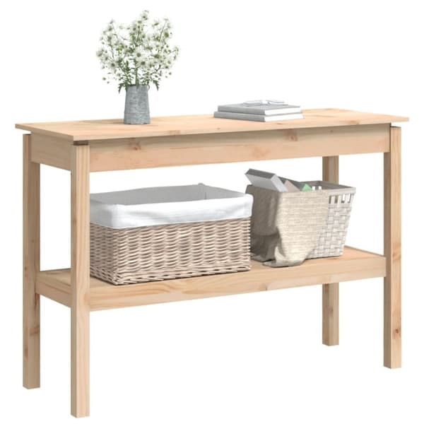 vidaXL konsolbord 110x40x75 cm massivt fyrretræ