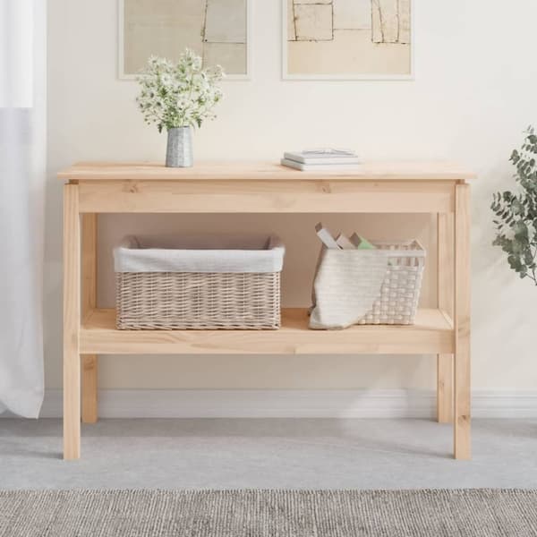 vidaXL konsolbord 110x40x75 cm massivt fyrretræ