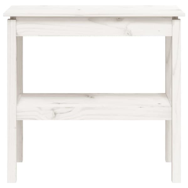 vidaXL konsolbord 80x40x75 cm massivt fyrretræ hvid