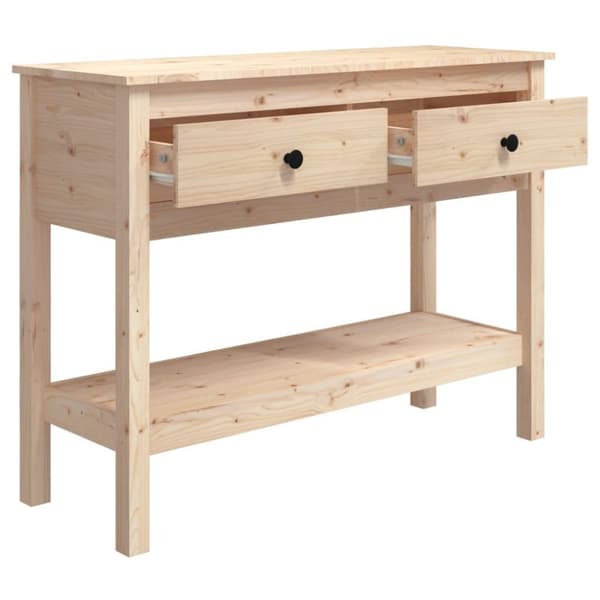 vidaXL Konsolipöytä 100x35x75 cm täysi mänty