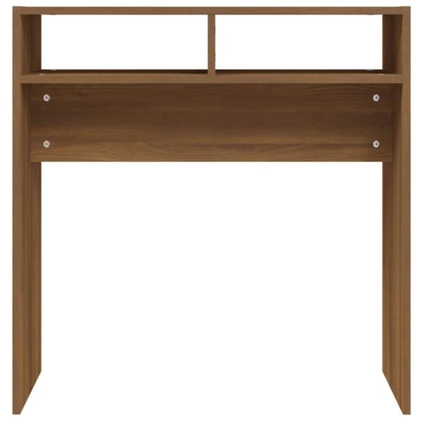 vidaXL konsolbord 78x30x80 cm konstrueret træ brun egetræsfarve