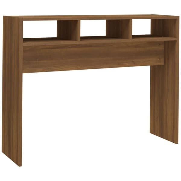 vidaXL konsolbord 105x30x80 cm konstrueret træ brun egetræsfarve