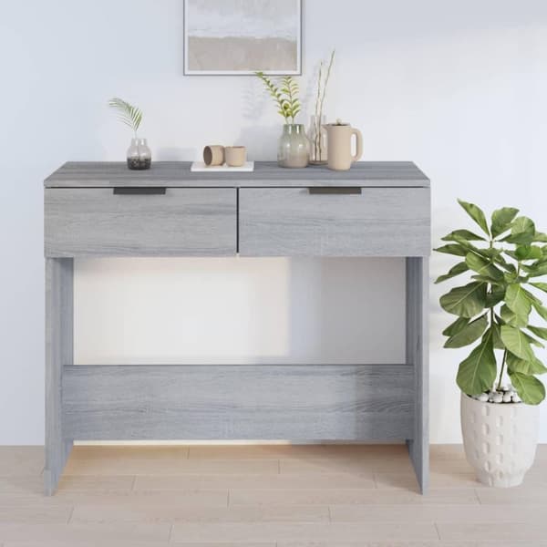 vidaXL Konsolipöytä harmaa Sonoma 90x36x75 cm tekninen puu