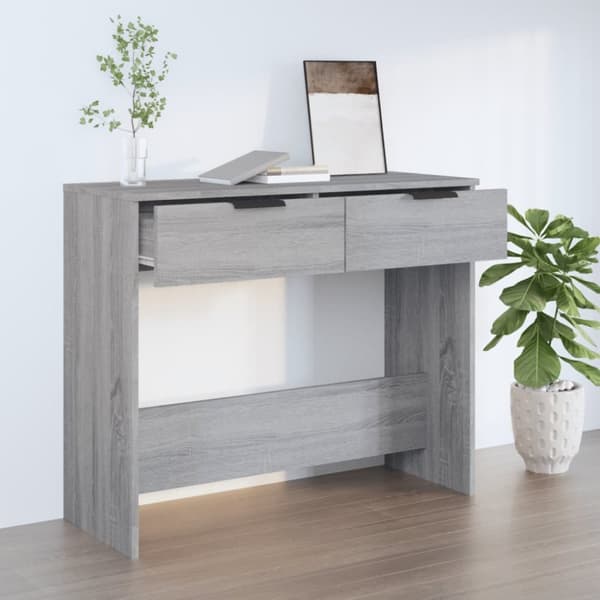 vidaXL Konsolipöytä harmaa Sonoma 90x36x75 cm tekninen puu