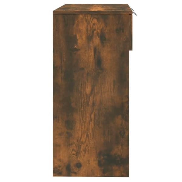 vidaXL konsolbord 90x36x75 cm konstrueret træ røget egetræsfarve