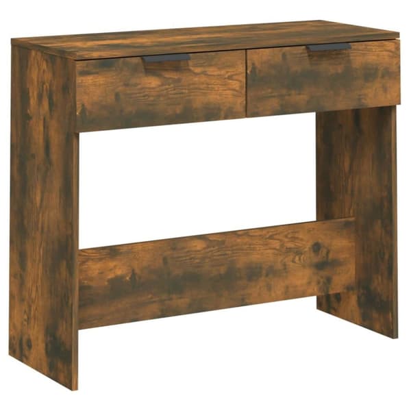 vidaXL konsolbord 90x36x75 cm konstrueret træ røget egetræsfarve